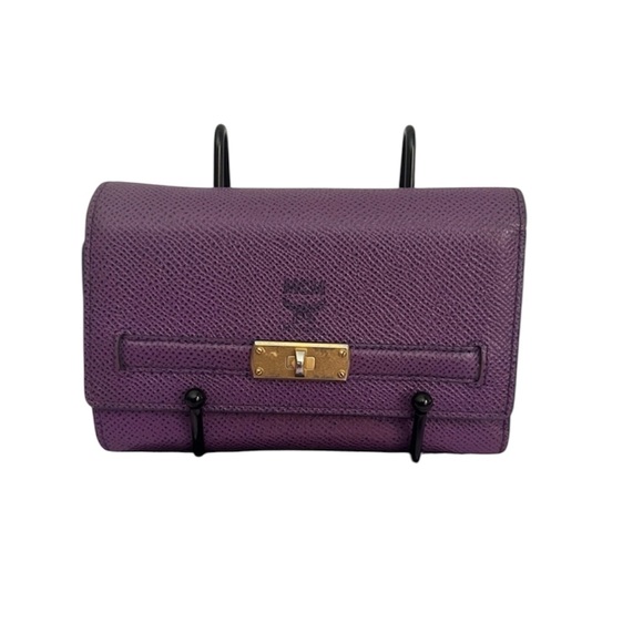 MCM Handbags - MCM Munchen purple trifold wallet EUC HOST PICK